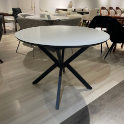 Стол 110/145х110 см Art-Deco EXM- DOBOK белый глянец МДФ+HPL 