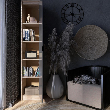 Пенал закрытый EVR- Сити-400 дуб Сонома + фасад графит