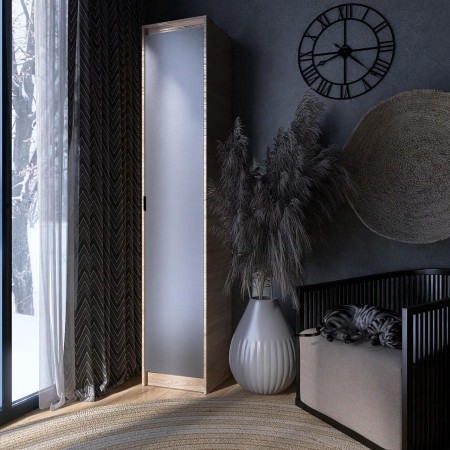 Пенал закрытый EVR- Сити-400 дуб Сонома + фасад графит