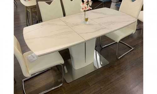 Стол обеденный TOP- Trend Адам белый матовый керамика 120/160х80 см