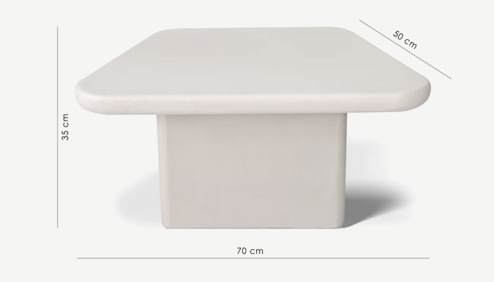 Стол кофейный CRV- Roso,Cream top cream base 70 cm,бежевый