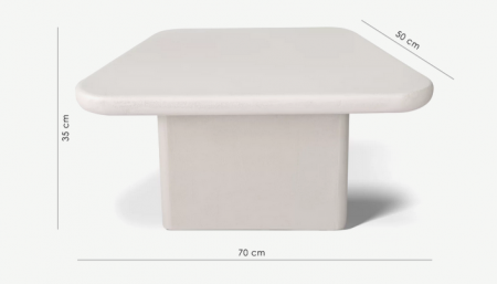 Стол кофейный CRV- Roso,Cream top cream base 70 cm,бежевый