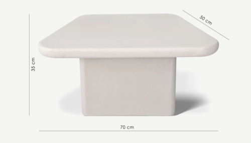 Стол кофейный CRV- Roso,Cream top cream base 70 cm,бежевый