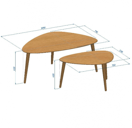 Стол журнальный PVL- EVO L
