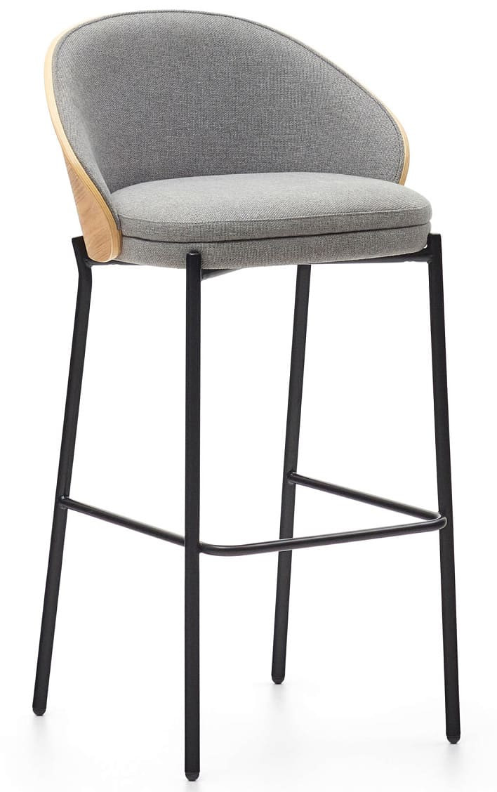 Стул барный Kave Home EAMY C0600001HE12 (бежевый/серый)