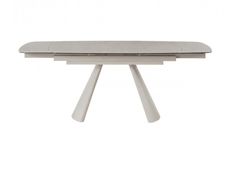 Стіл обідній розкладний INI- BROOKLYN CERAMIC 140(200)*80 сірий мат/кашемир 