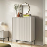 Комод высокий Perfect Home Новая/ Nova 2-дверный с черными ножками K104 Кашемир