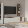 Тумба TV навесная Forte LEWISVILLE LWSTH131 Дуб Валенсия/Серый