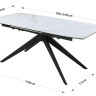 Стол керамический Avn- COSMO 180-240x90 Ceramic White 