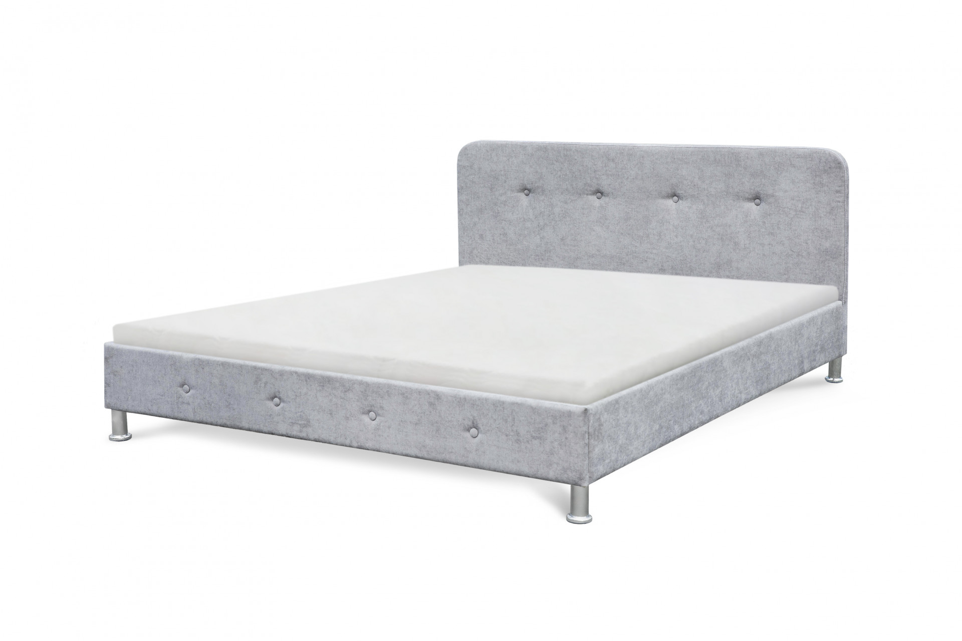 Кровать двуспальная с ламелями BIO- Софт Доминика (серый)