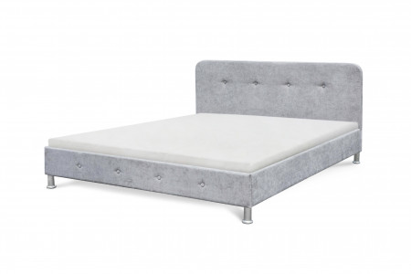 Кровать двуспальная с ламелями BIO- Софт Доминика (серый)