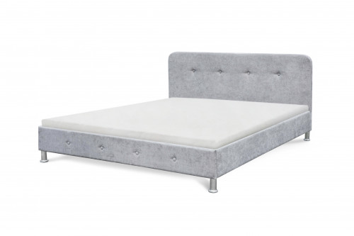 Кровать двуспальная с ламелями BIO- Софт Доминика (серый)