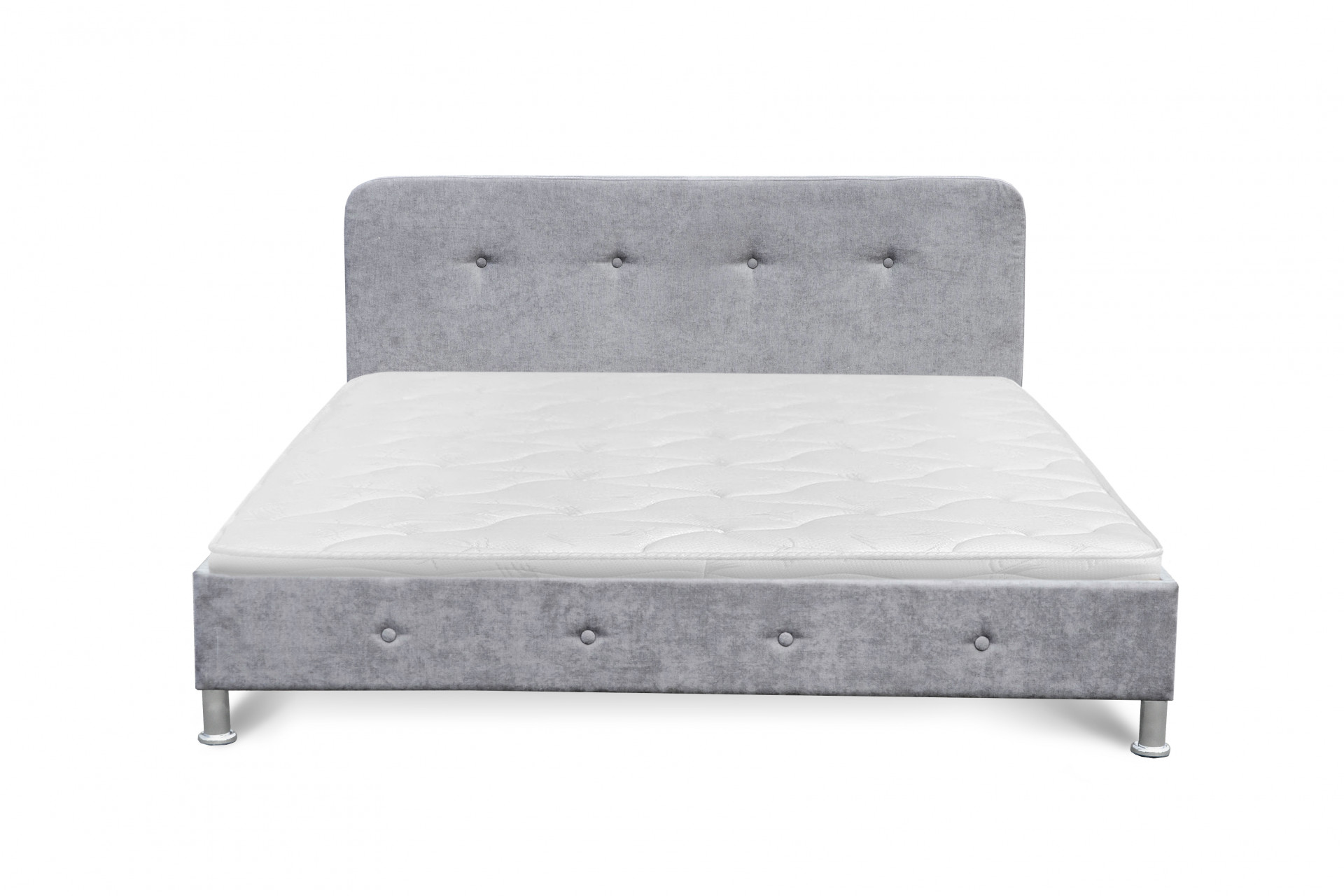 Кровать двуспальная с ламелями BIO- Софт Доминика (серый)