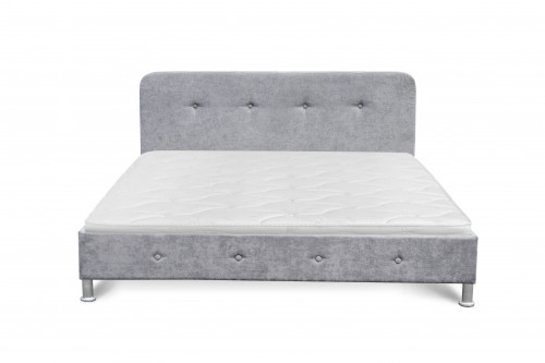 Кровать двуспальная с ламелями BIO- Софт Доминика (серый)
