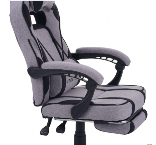 Кресло геймерское MFF- VR Racer Textile Webster серый/черный 