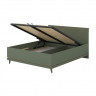 Кровать двуспальная с газовым подьемником Helvetia SCANDI (зеленый / дуб)