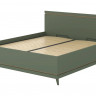Кровать двуспальная с газовым подьемником Helvetia SCANDI (зеленый / дуб)