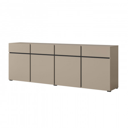 Комод на 4 двери и 4 ящика Helvetia CROSS 24CWMY25 (конго-черный)