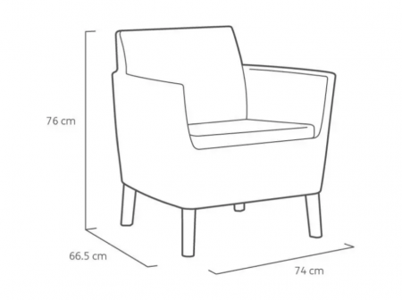 Комплект мебели для отдыха ECO- Salemo 3 seater set  коричневый