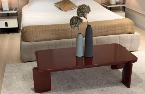 Стол кофейный CRV- Diego, Marsala top and base(бордовый)