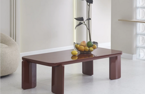 Стол кофейный CRV- Diego, Marsala top and base(бордовый)