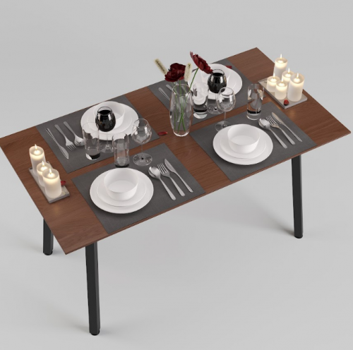 Стол обеденный LVK- Horik 140 х 75 темный орех