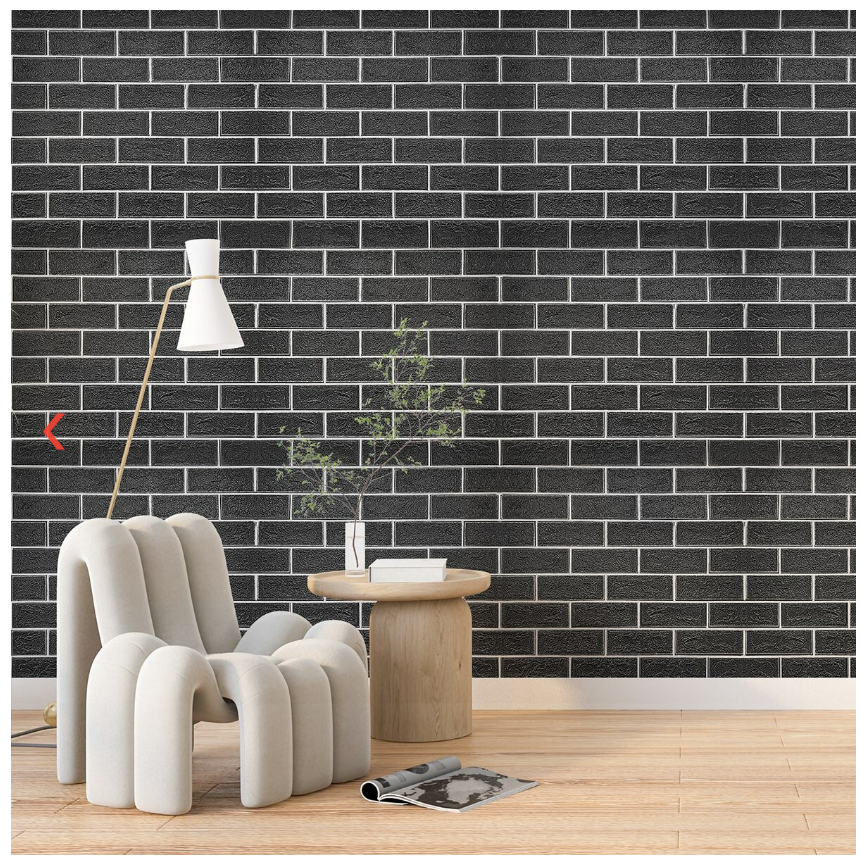 ПАНЕЛЬ СТЕНОВАЯ 3D NEW CULTURAL WALL 70*70CM*5MM BLACK+WHITE STK- SW-00001503