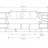Кровать с прикроватными тумбочками Perfect Home Даст / Dast C Беж