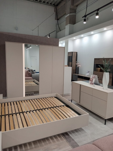 Кровать с прикроватными тумбочками Perfect Home Даст / Dast C Беж