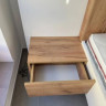 Кровать Perfect Home 3Д / 3D 160 двуспальная с прикроватными тумбами и подсветкой Белый/дуб крафт золотой
