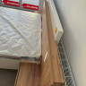 Кровать Perfect Home 3Д / 3D 160 двуспальная с прикроватными тумбами и подсветкой Белый/дуб крафт золотой
