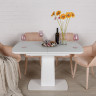 Фото №1 - Стол обеденный модерн NL- MARYLAND (стекло белый)