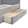 Кровать с двумя ящиками 80х200 см BIO- Софт Малибу (серый) 