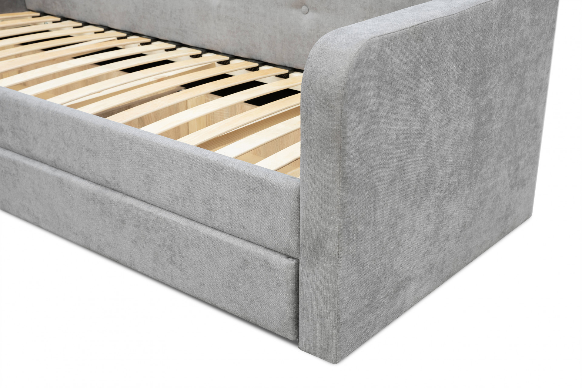 Кровать с двумя ящиками 80х200 см BIO- Софт Малибу (серый) 