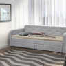 Кровать с двумя ящиками 80х200 см BIO- Софт Малибу (серый) 