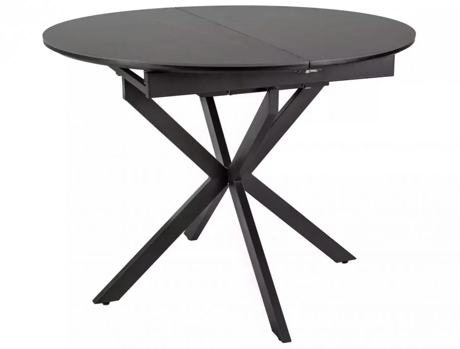 Стол SIGNAL Gaston CERAMIC 100(135)*100 черный / черный 