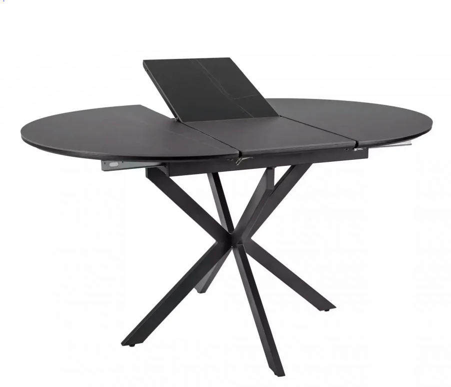 Стол SIGNAL Gaston CERAMIC 100(135)*100 черный / черный 