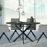 Стол SIGNAL Gaston CERAMIC 100(135)*100 черный / черный 
