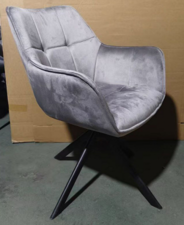 Кресло поворотное AMF-  Jasmin вельвет теплый серый