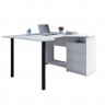 Геймерский компьютерный стол LION- Буст угловой с ящиками Нимфея Альба (белый) (LION-041459) ТОП