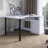 Геймерский компьютерный стол LION- Буст угловой с ящиками Нимфея Альба (белый) (LION-041459) ТОП