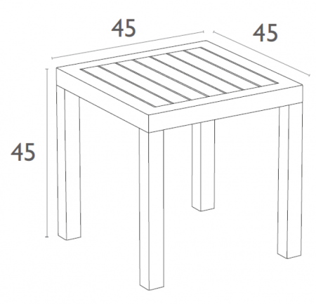 Стол для шезлонга Siesta Ocean Side Table (белый)