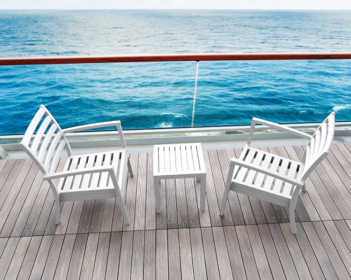 Стол для шезлонга Siesta Ocean Side Table (белый)