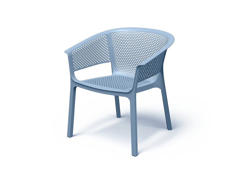 Лаунж-кресло уличное VLL- FERNE Nexo (синий, жёлтый)