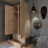 Шкаф распашной на 2 двери и 2 шухляды EVR- Лайт ШЛ-2 дуб Сонома