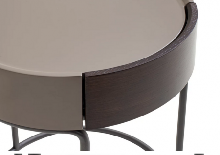 Тумбочка прикроватная 1 ящик CRV- Valerio,Smoky oak matt stone base(коричневый) 