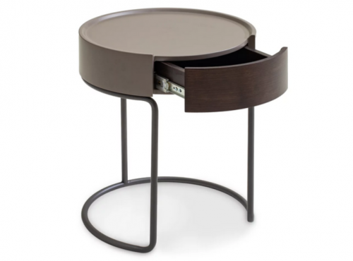 Тумбочка прикроватная 1 ящик CRV- Valerio,Smoky oak matt stone base(коричневый) 