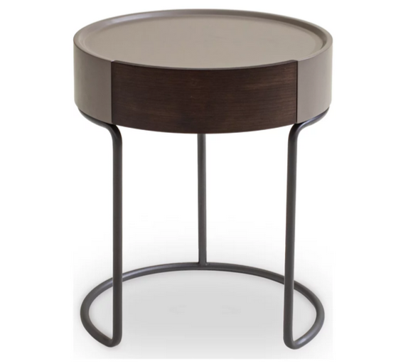 Тумбочка прикроватная 1 ящик CRV- Valerio,Smoky oak matt stone base(коричневый) 