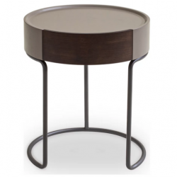 Тумбочка прикроватная 1 ящик CRV- Valerio,Smoky oak matt stone base(коричневый) 