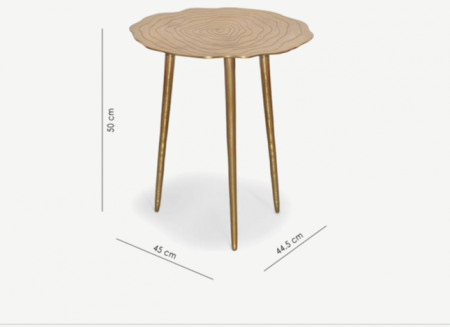 Стол журнальный CRV- Stem M, Antique finish 45 см., золотистый